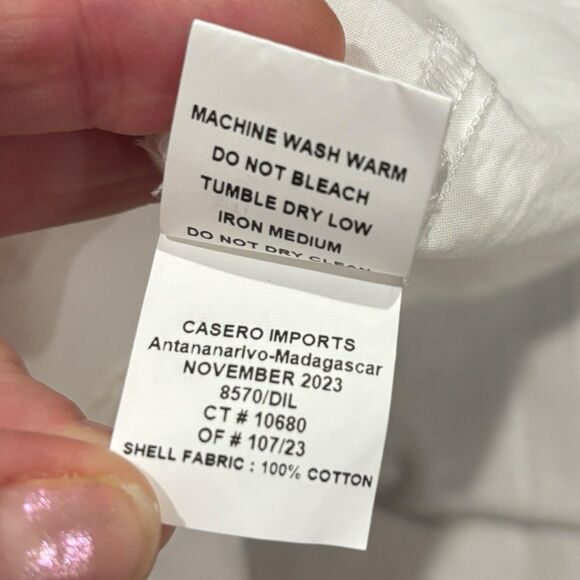 Edgehill Collection White Peter Pan Collar Blouse 3T Blue Stitch Trim - Picture 8 of 8